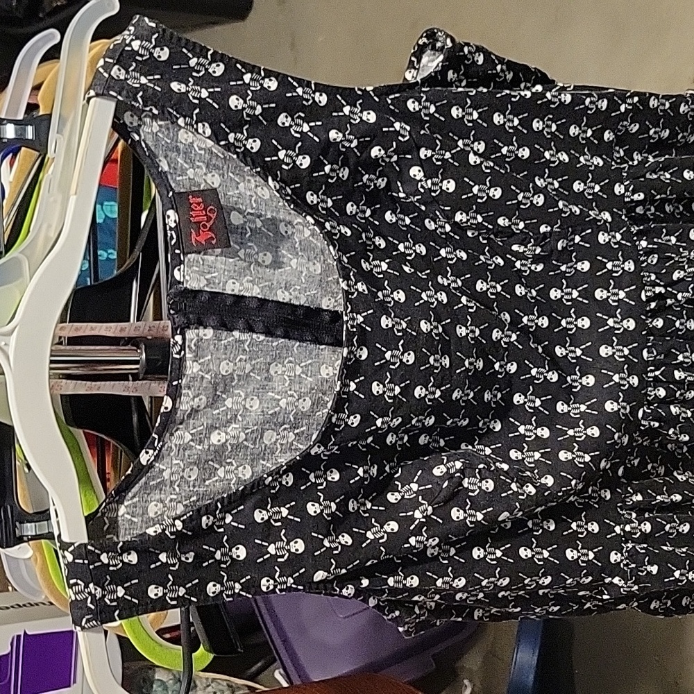 Black Skeleton Print Dress